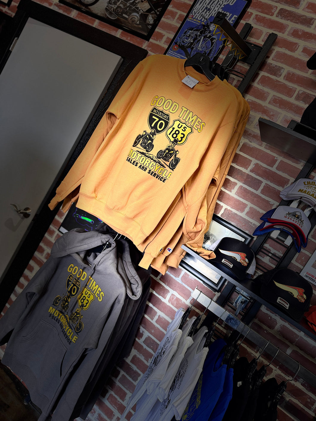 Gold Interstate/183 Crewneck